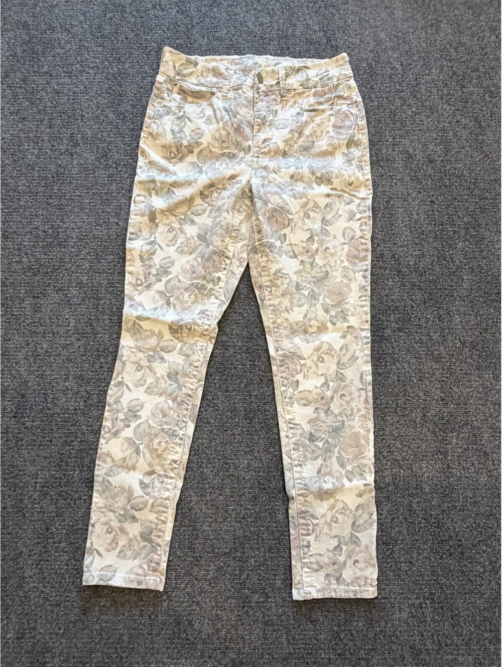 7 / SEVEN FLORAL PRINT / TUMMY LESS / HIGH RISE / SKINNY JEANS Size 10 Stretch